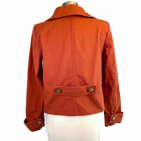 J CREW Burnt Orange Double Breasted Jacket peacoat - Picture 2 of 5